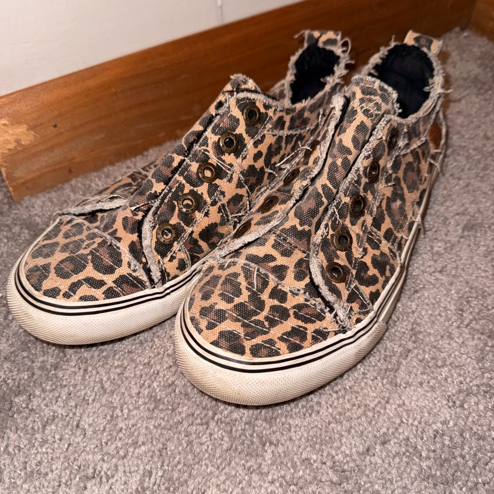 Leopard Print Slip-On Sneakers